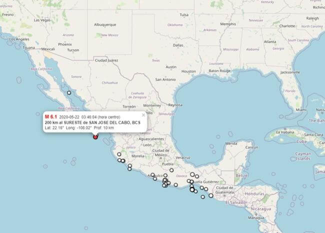  Sismo de magnitud 6,1 sacude a México
